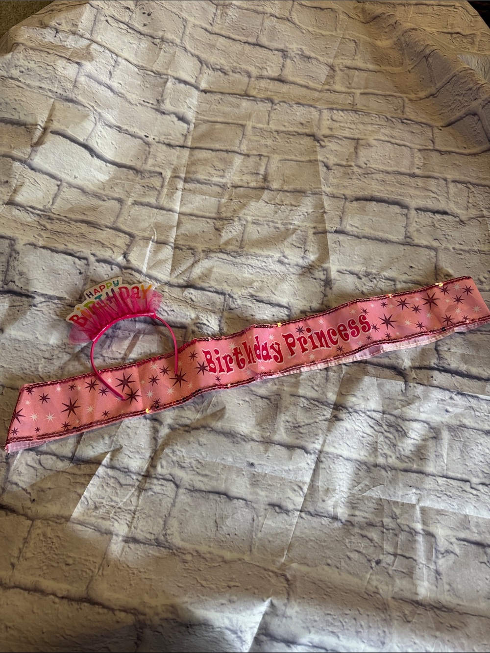 Pink "Birthday Princess" Sash and Tiara Set for Kids